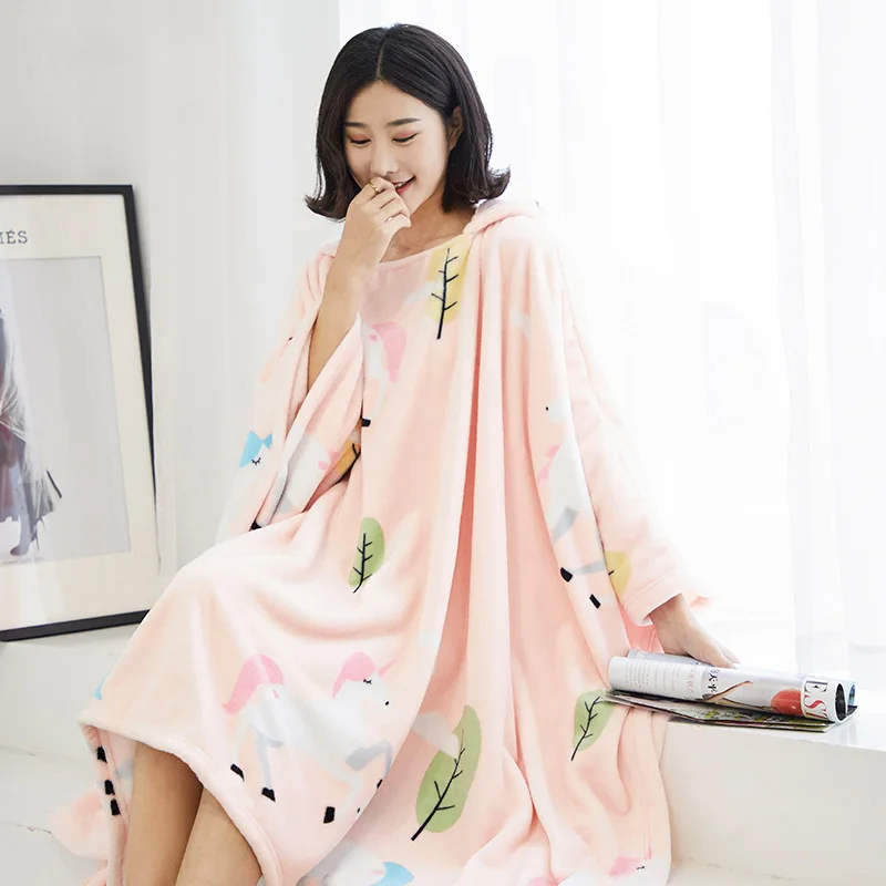 Зимнее толстое удобное ТВ одеяло для дивана толстовка с капюшоном утяжеленное