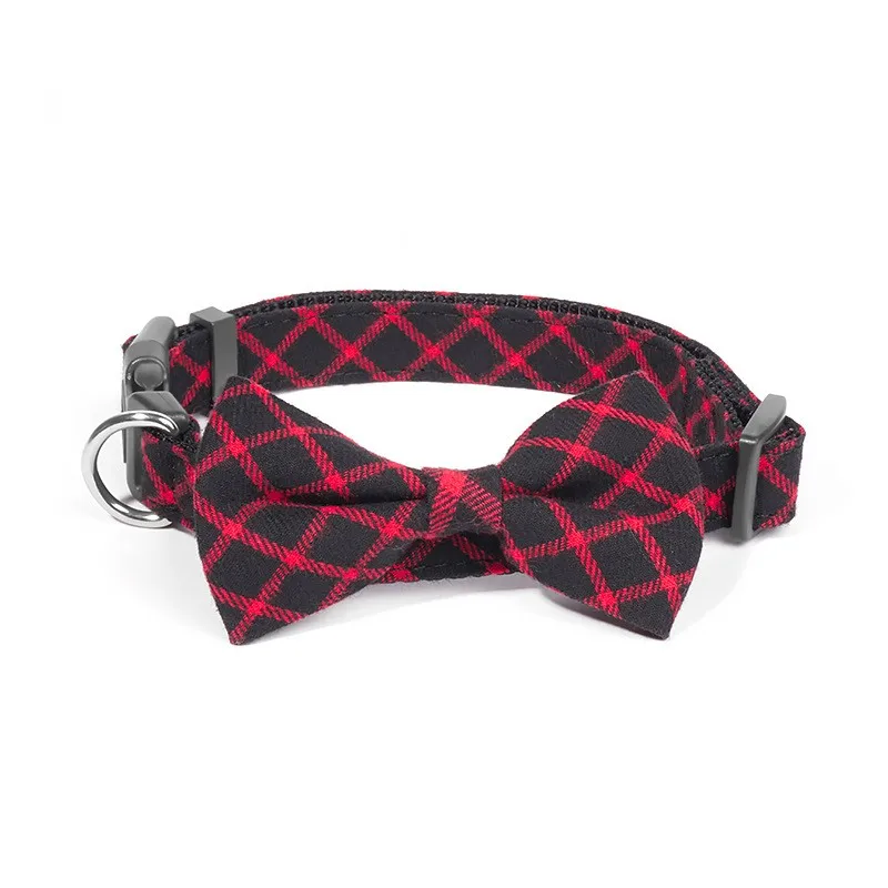 

Puppy Pets Neck Striped Bow Tie Pet Cat Necktie Collar Necklace Adjustable Neck Strap For Bulldog Pug Pet Ornement Accessories