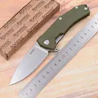 Складной карманный нож JUFULE KUR, тактический клинок из стали D2, рукоятка из G10, с шарикоподшипником, для ежедневного использования, кемпинга, выживания, охоты