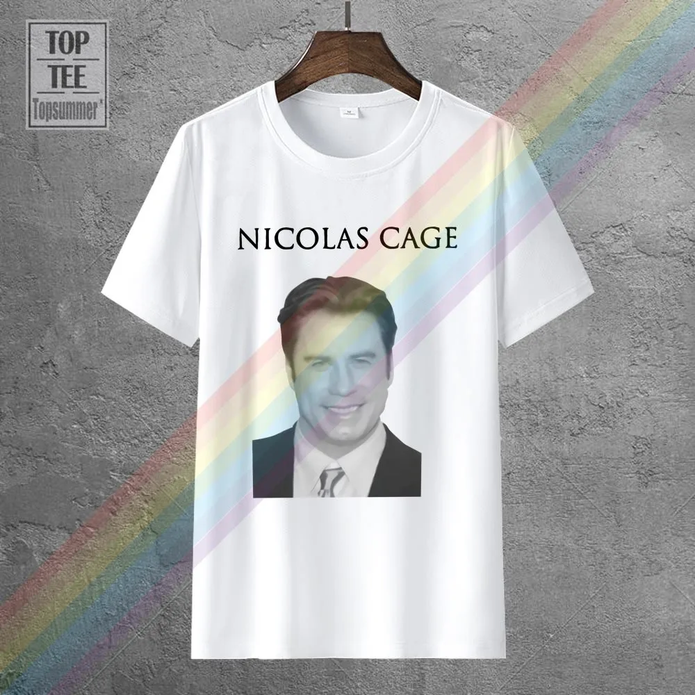 

FACEOFF John Travolta Funny Men Women Cotton Clothingt shirt