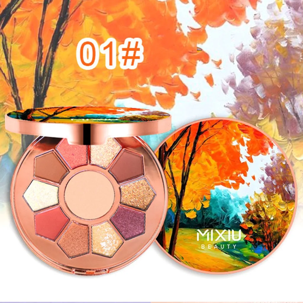 Палетка натуральных теней перламутровые блестящие матовые тени для век макияжа