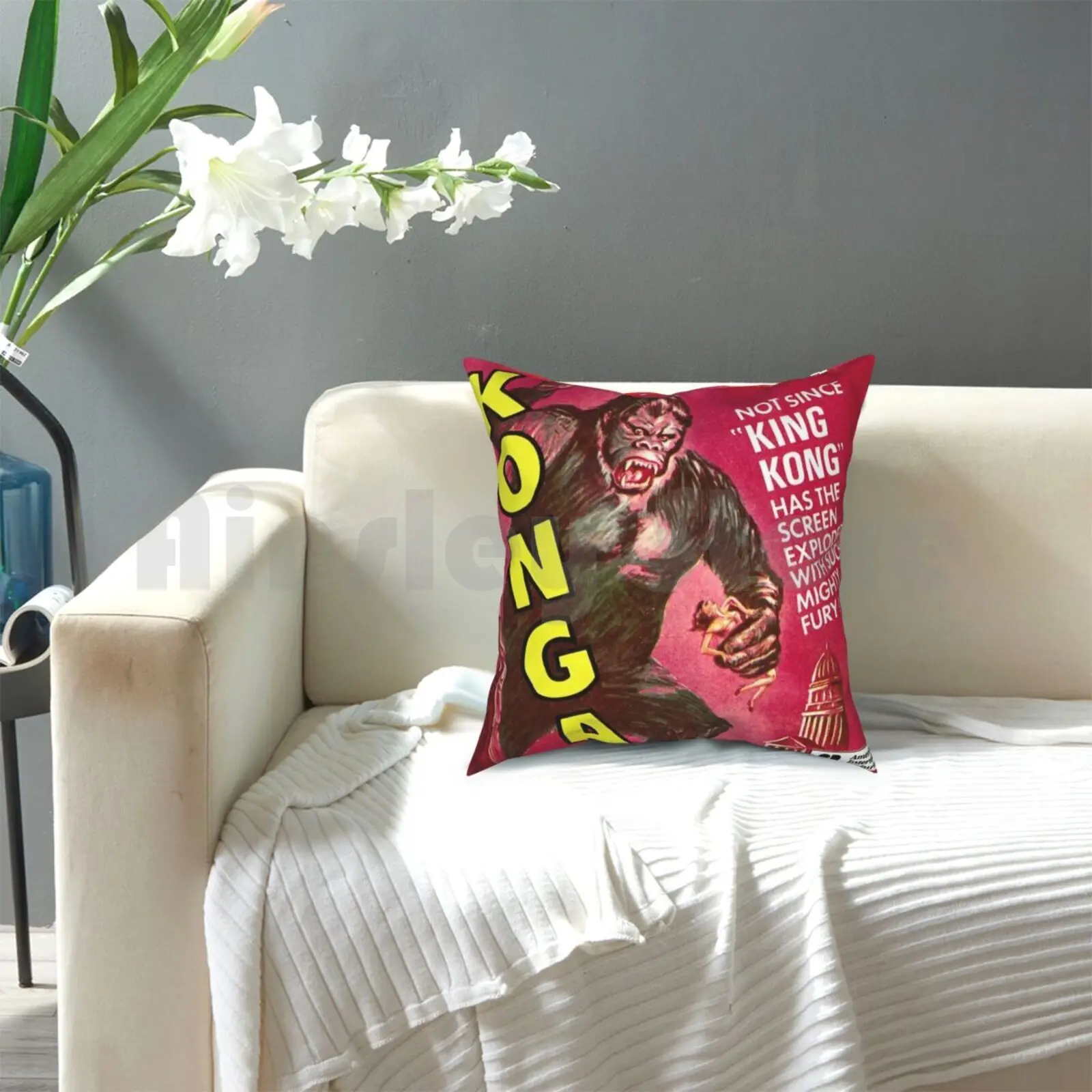 Подушка Konga в стиле ретро домашняя мягкая декоративная подушка с рисунком тихие