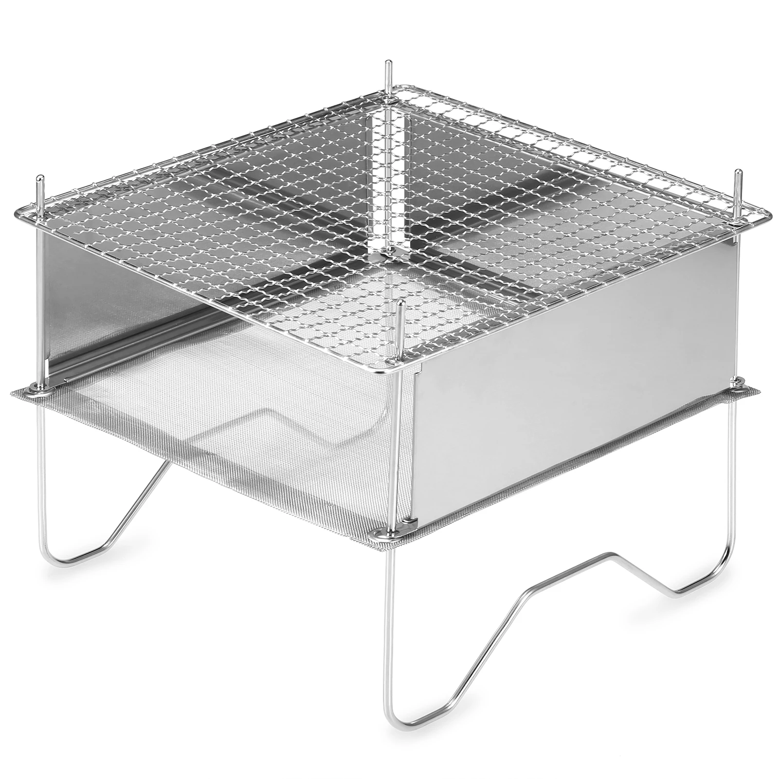 Кемпинговая плита гриль для барбекю портативный складной из нержавеющей стали