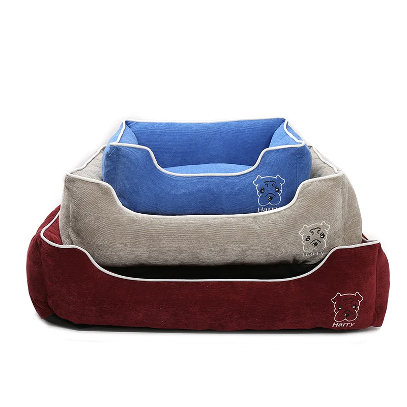 

Corduroy Warm Pet Cat Bed Dog Bed Wear And Bite Resistant Filling PP Cotton Kennel Soft And Comfortable Pets Cat Sleep Supplies