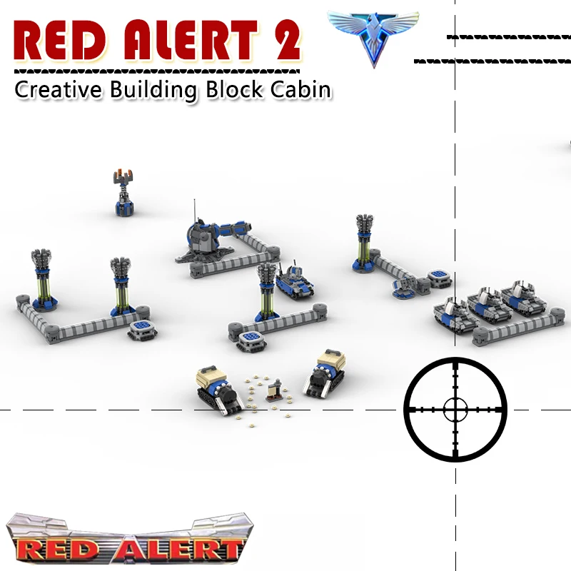 

Red Military Alert Yuri Allied Soviet Tank Building Blocks WW2 Weapon Creator Army Assembled MOC Bricks DIY Model Toys For Kids