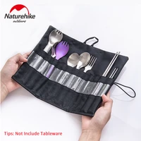 naturehike width 8cm tableware bag 600d oxford cloth cloth tableware bag chopsticks suction pipe knife fork spoon bag portable
