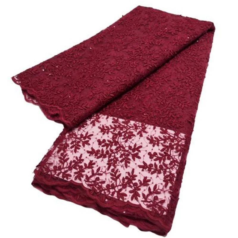 

African Lace Fabric 2021 High Quality French Mesh Lace Material Nigerian Lace Fabrics 5 Yards For Party Dress H88-2