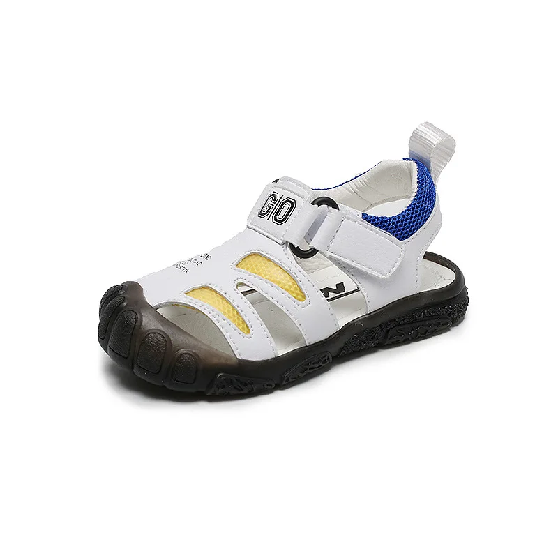 Детские сандалии на плоской подошве мягкие Нескользящие для мальчиков и девочек