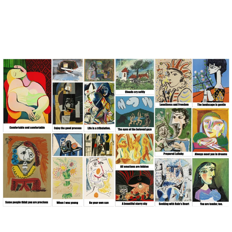 Mohamm Great Masterpices серии Kawaii клевый стикер на заказ наклейки для дневника Канцтовары 40 шт - Цвет: A