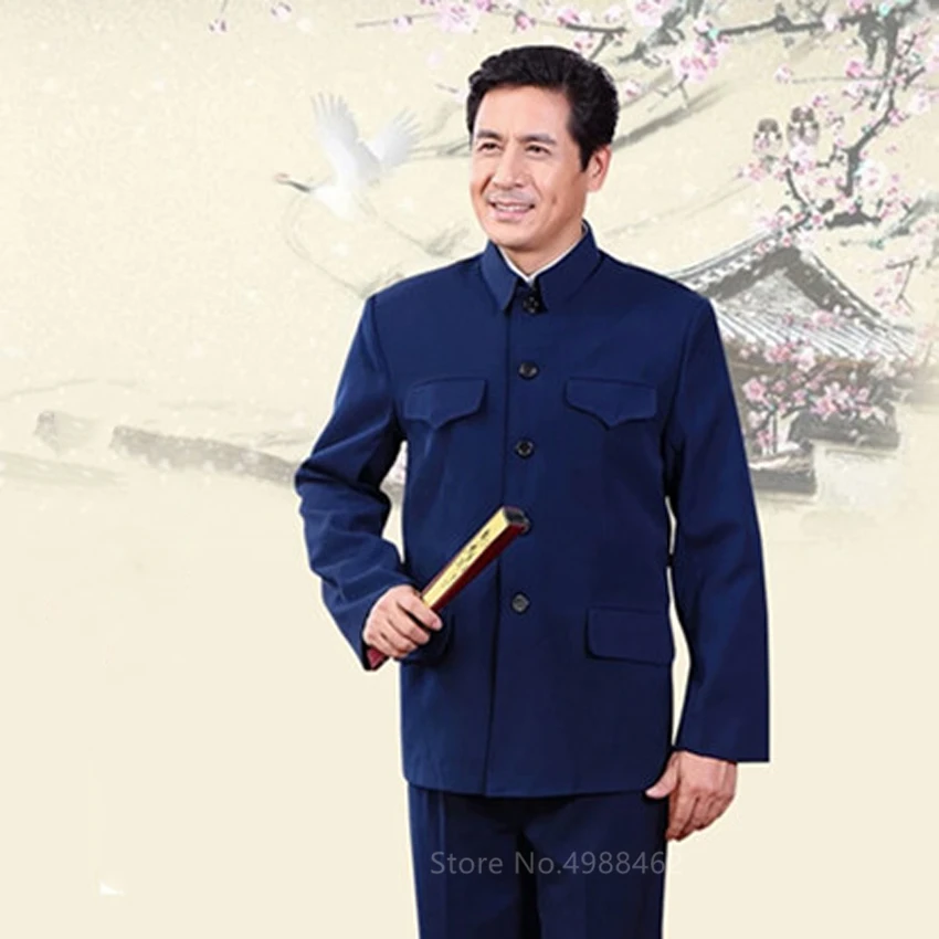 Традиционный китайский костюм Тан для мужчин куртка пальто Женская туника