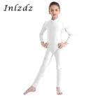 Детский гимнастический купальник для девочек, костюм для танцев, балетный купальник, трико, комбинезон, боди, детский балетный облегающий гимнастический костюм