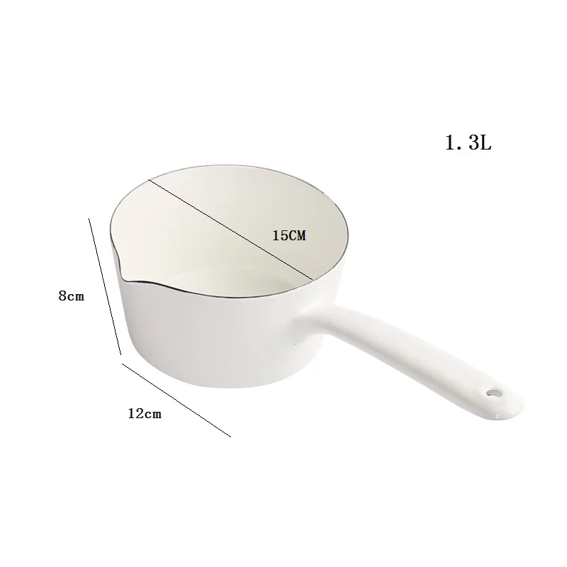1.3L японский Стиль небольшой эмалированная кастрюля для молока Кухня Пособия по