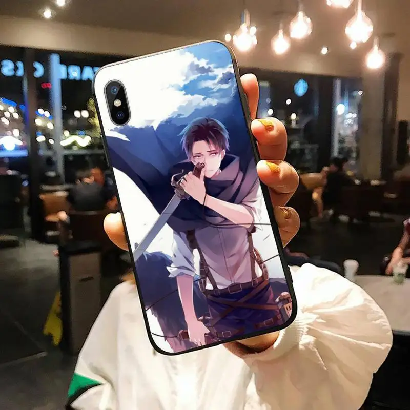 

Attack On Titan Levi Ackerman shell Phone Case for iPhone 11 12 pro XS MAX 8 7 6 6S Plus X 5S SE 2020 XR