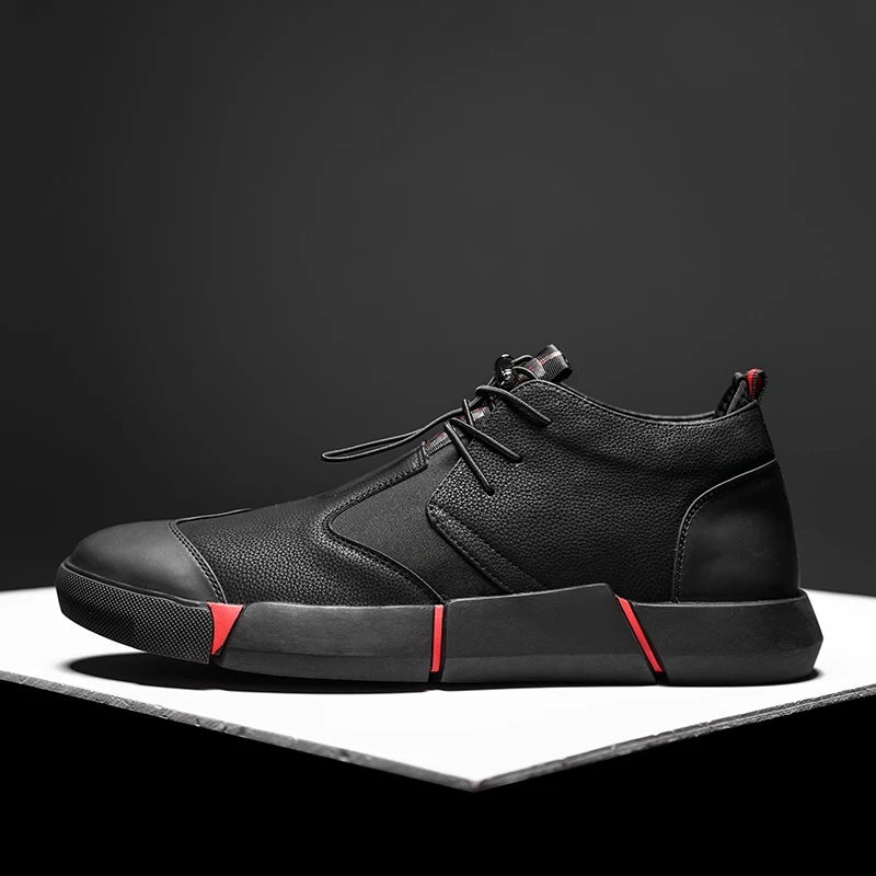 Мужские кожаные туфли классические черные красные удобные мокасины из спилка