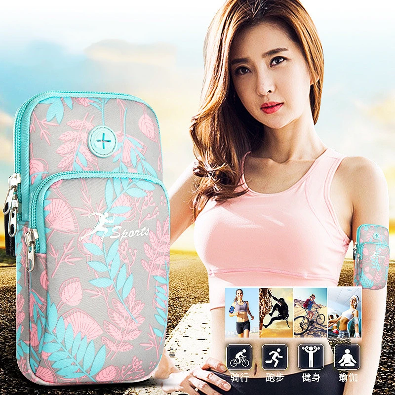 Latest Running Waterproof Arm bag 6.5 inch phone Elastic bandage Home Gym indoor fitness sports outdoor wrist Trail Item storage