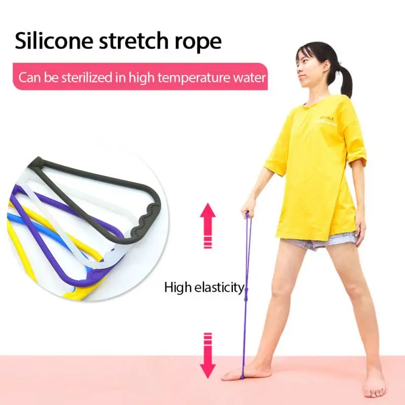 

1Pcs Elastic Tension Belt Fitness Yoga Silicone Exercise Belt Suitable For Strength Training Home Exercise Yoga Stretch Band
