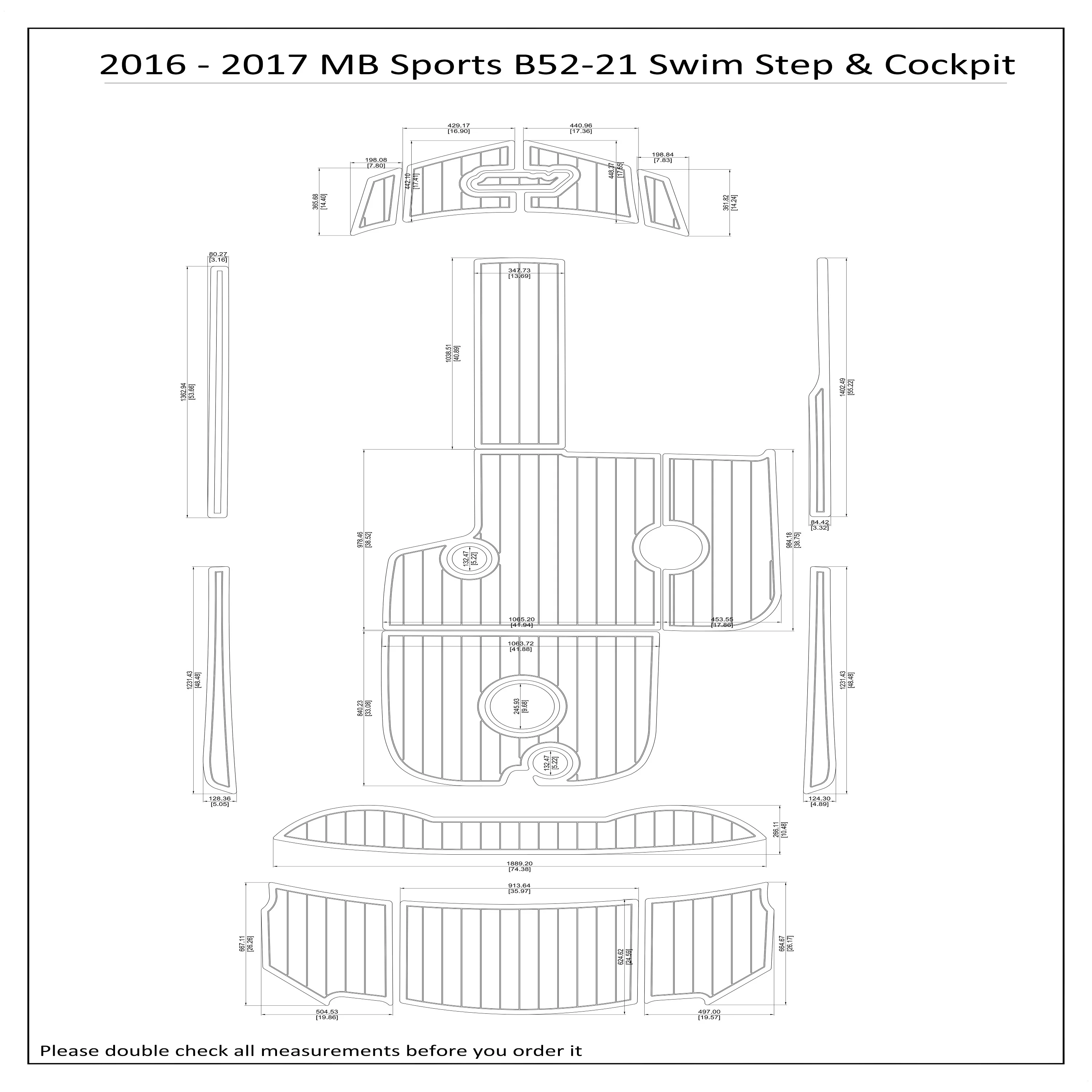 

2016-2017 MB Sports B52-21 плавательный шаг кабина лодка EVA пенопластовый Тиковый напольный коврик