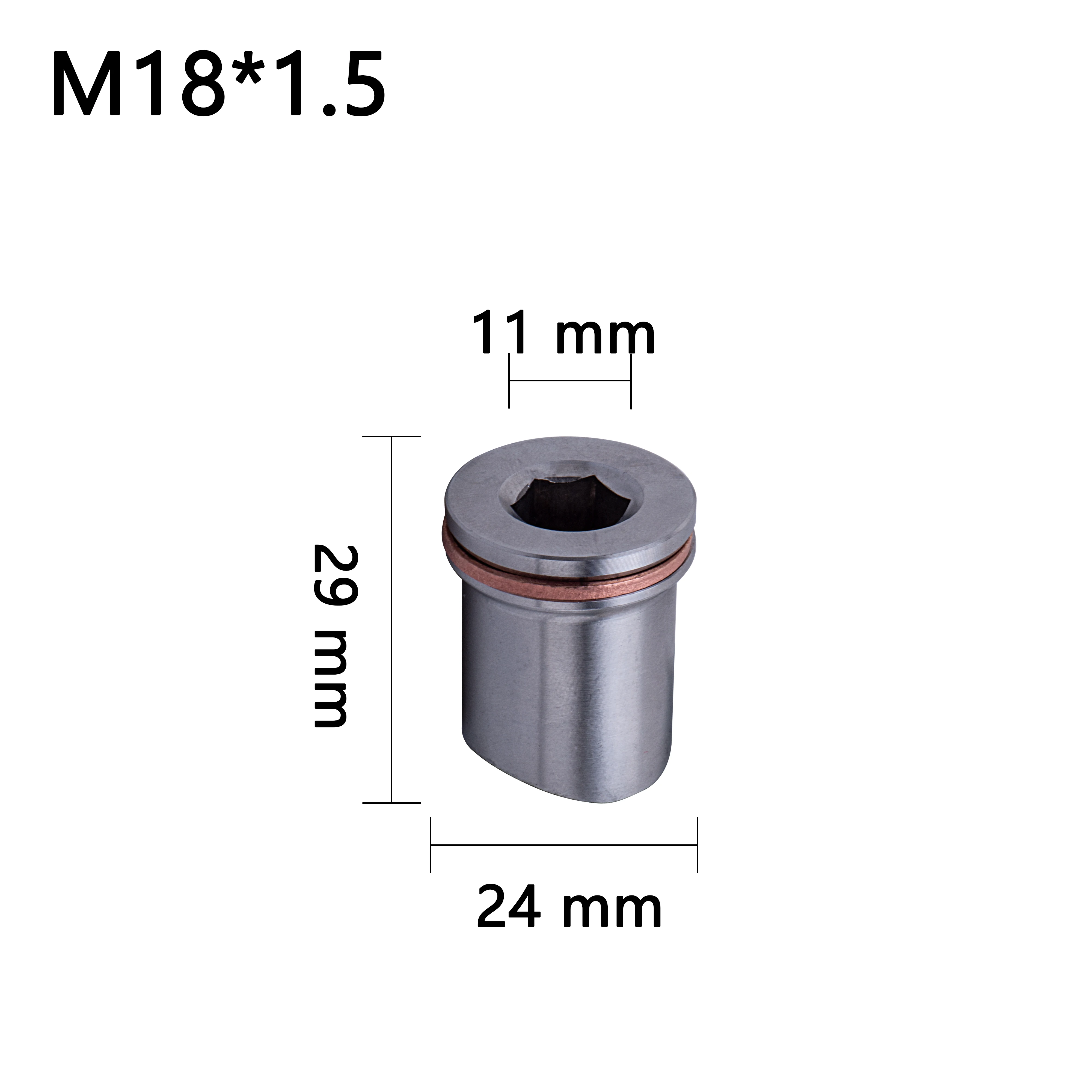 Universal O2 Oxygen Sensor Stepped Mounting Boss And Plugs Stainless Steel Adapter M18 X 1.5 Thread Nut Bung |