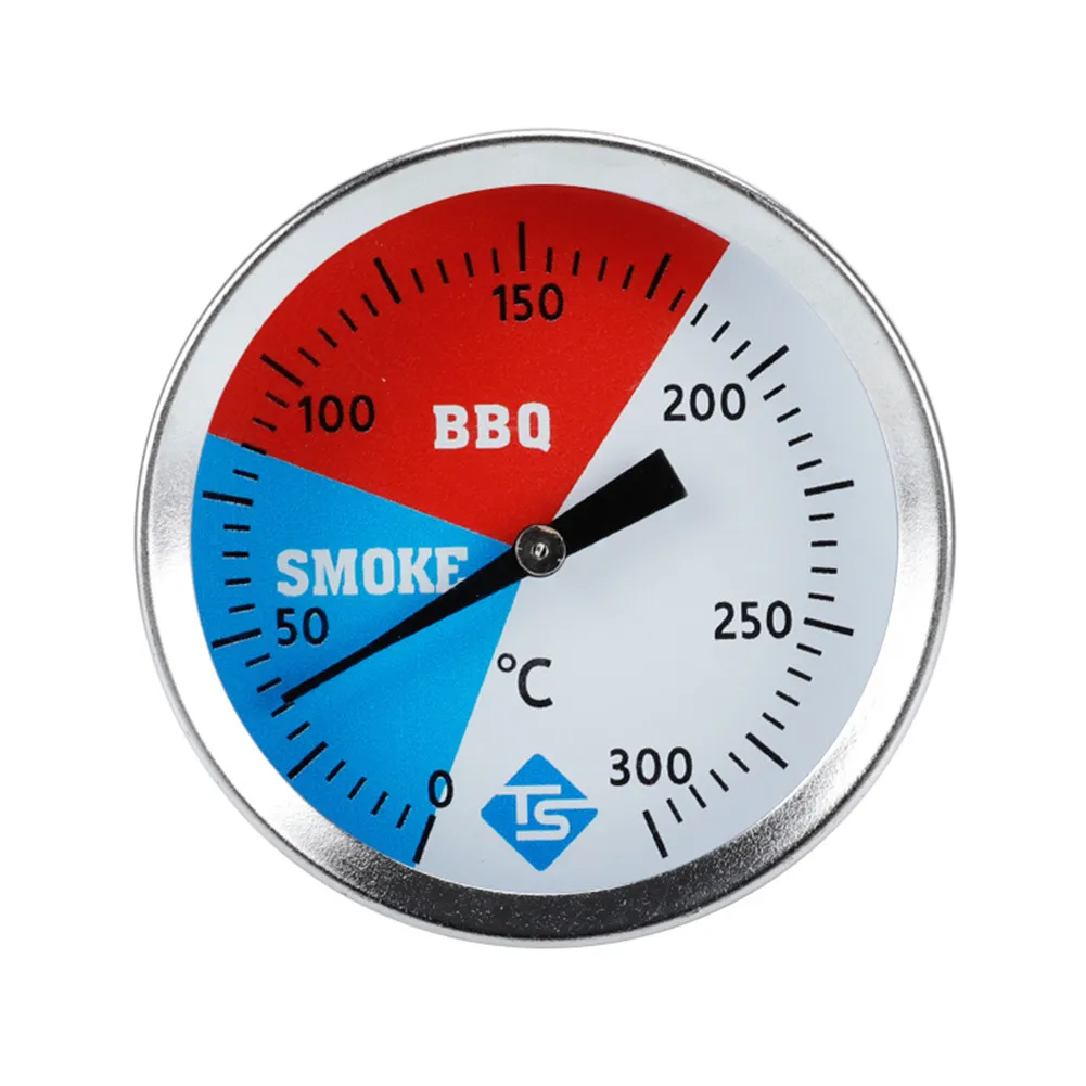 

Barbecue Charcoal Grill Temperature Gauge Pit Stainless Steel Temp Gauge BBQ Meat Thermometer