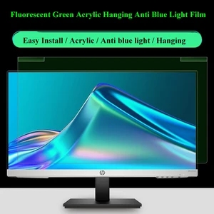 befon 24 inch 169 fluorescent green hanging anti blue light film for computer monitor anti glare protector cover filter free global shipping