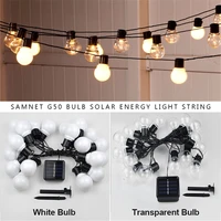 outdoor garland street led g50 bulb solar energy string light as christmas decoration lamp for home indoor holiday lighting