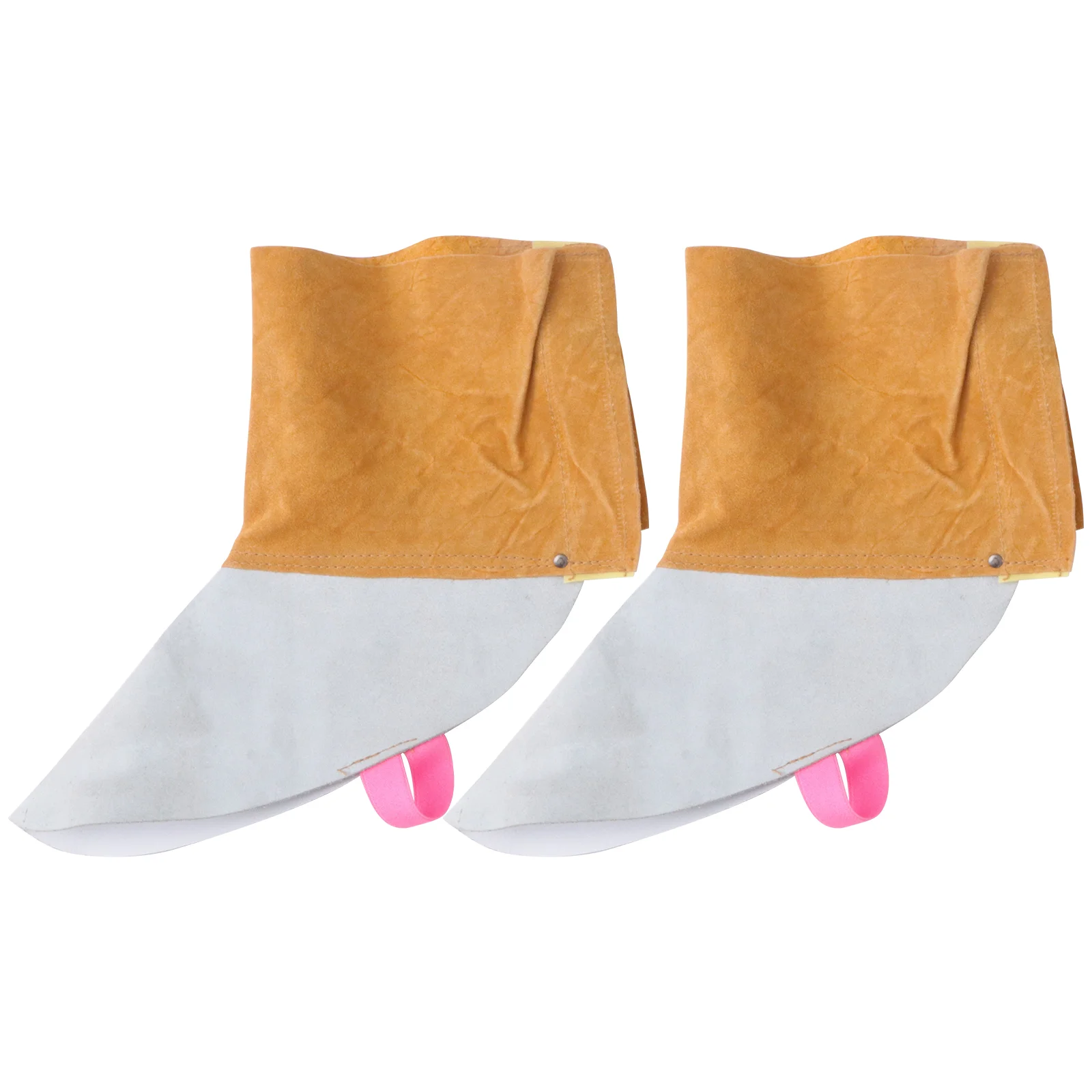 

1 Pair Protective Shoes Cover Wear Resistant Cowhide Welding Foot Cover