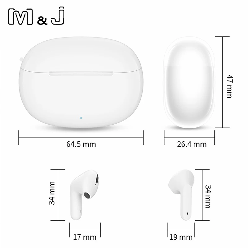 

M&J Air Earbuds Pro NEW Wireless Headphones TWS In-Ear Bluetooth Earphones 9D Stereo Headset For Android iPhone Xiaomi Samsung