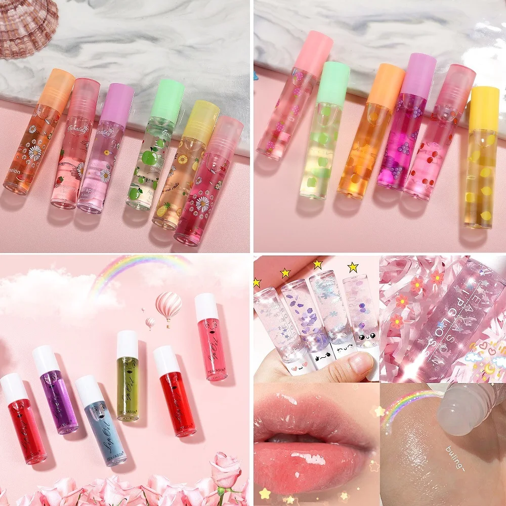 

24pcs/lot Fruit Lip Oil Moisturizing Lip Balm Lip Care Long Lasting Lip balm Beauty Makeup Color Random