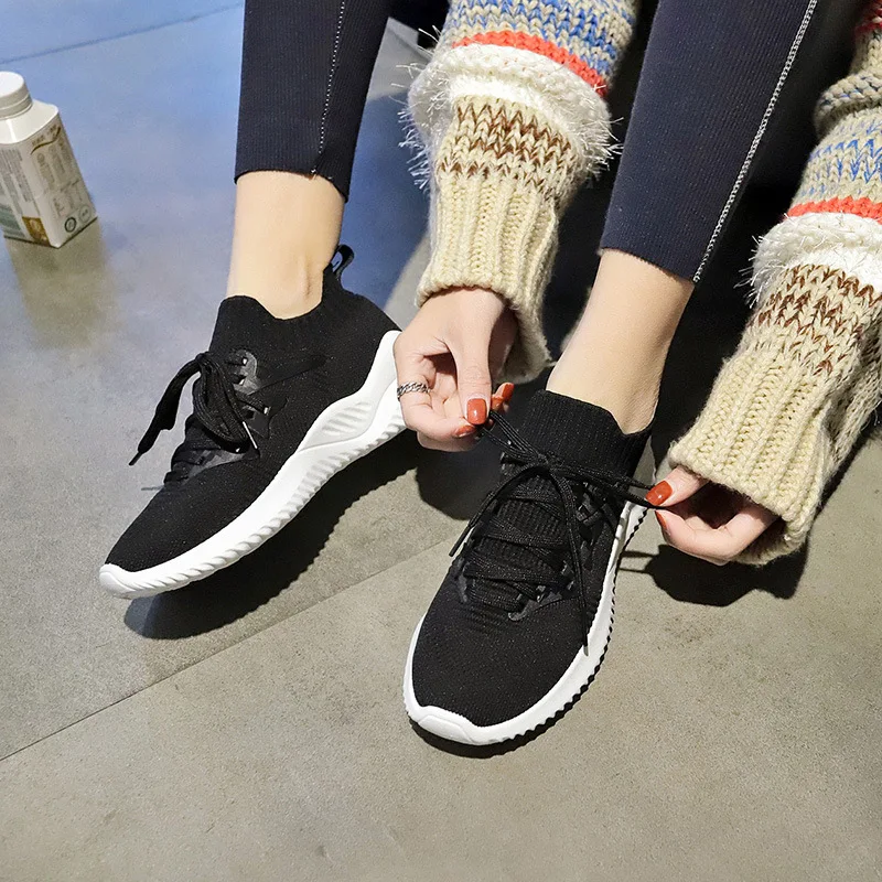 

women's sports shoes outdoor running sports flat shoes spring and autumn fashion lace-up casual breathable women's sports shoes