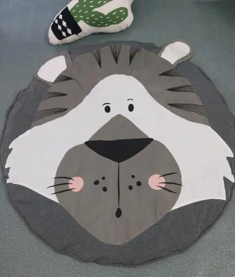 Tiger blanket Мультяшные животные, детские игровые коврики, коврик для малышей, для ползания, одеяло, круглый ковер, ковер, игрушки, коврик для детской комнаты, декор для фотосессии - Цвет: Tiger blanket