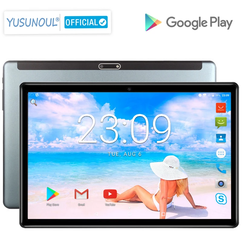10 дюймовый планшет с четырёхъядерным процессором 5 МП Android 9 Pie 32 ГБ|Планшеты| |