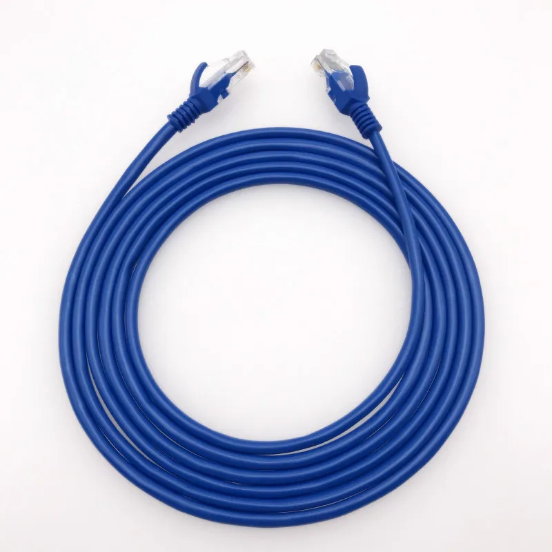 Лучшая цена 1 м 2 3 5 10 синий Ethernet Интернет LAN CAT5e сетевой кабель для компьютера