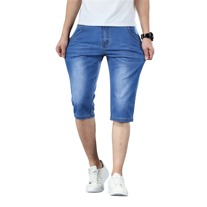 Мужские джинсовые шорты в стиле ретро светло коричневые повседневные из денима