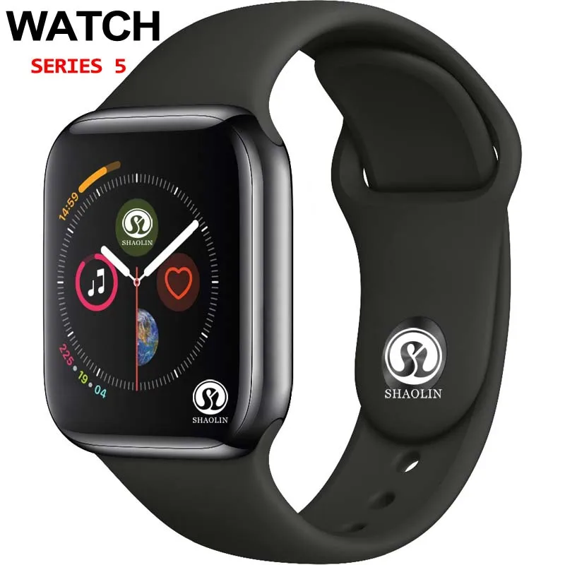 Black Скидка 50% на 42 мм умные часы серии 4 часы Push Message Bluetooth подключение для Android телефона IOS apple iPhone 5 7 8 X Smartwatch - Цвет: Black
