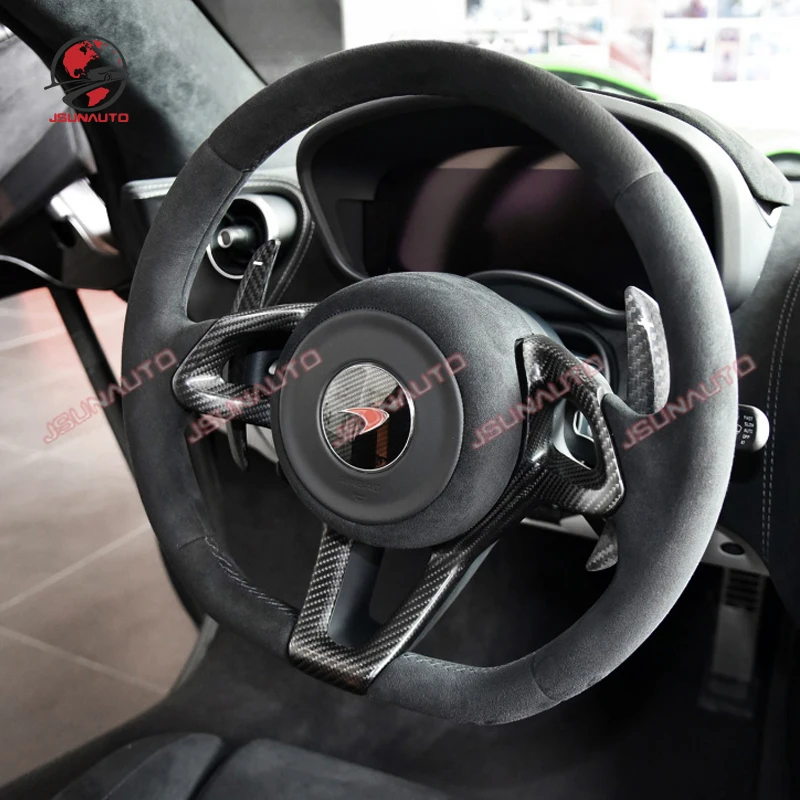 Цена Для 600LT OEM стильная настоящая сухая углеволоконная внутренняя панель рулевого колеса Крышка для Mclaren 540C 570S GT Spider