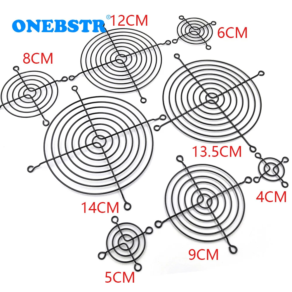Крышка вентилятора охлаждения для процессора железная сетка 4 см 5 6 8 9 12 13 14 черный