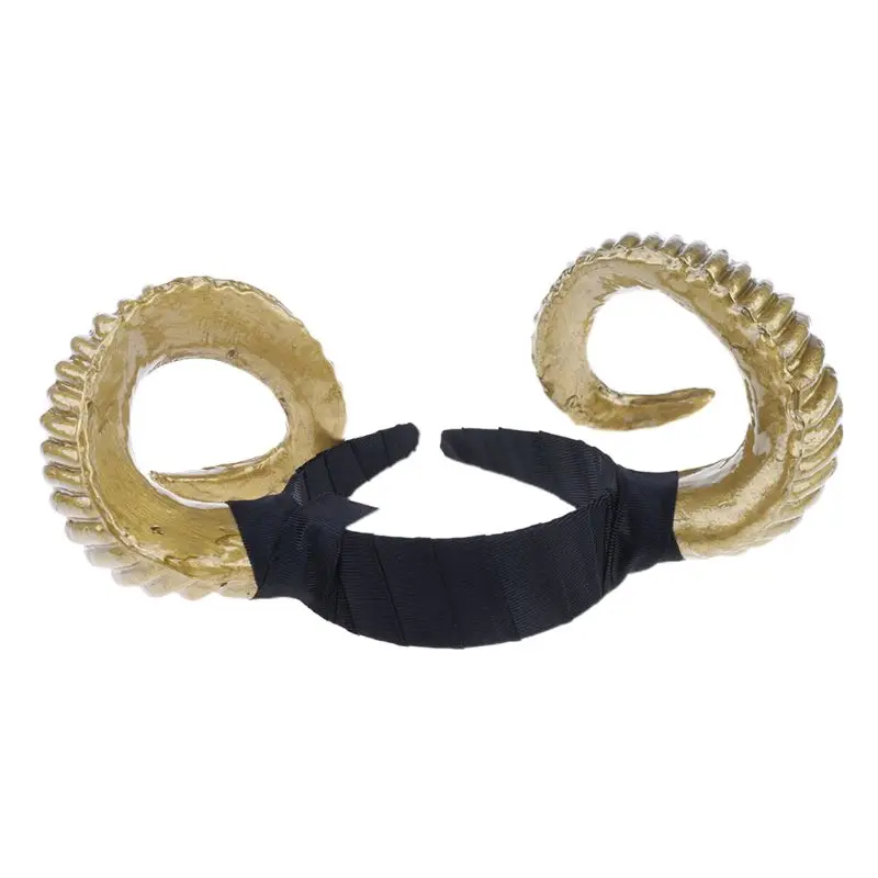 

Halloween Gothic Women Girls Headband ,Sheep Horn Forest Animal Cosplay Costume Hair Hoop, Halloween Party Photo Props Supplies