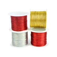 20mroll 1mm cord gold silver red metallic yarn string twine thread hang tag cords rope packaging supplies for home party decor
