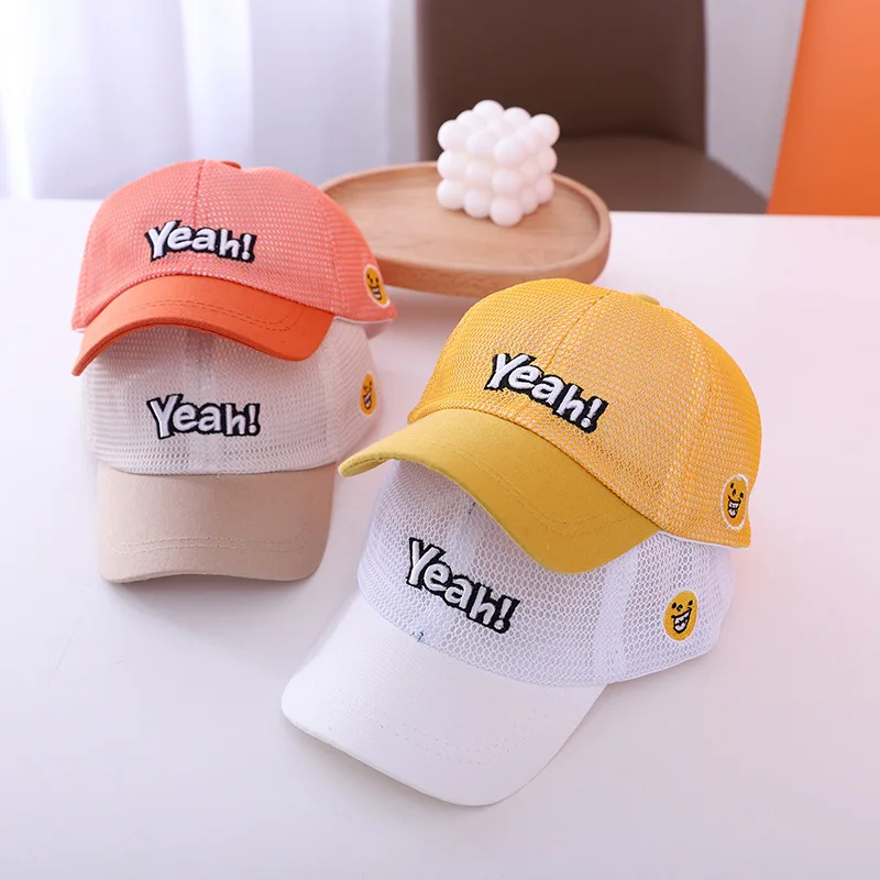 

Doitbest All Mesh Children Baseball Cap Summer Breathable Yeah Letters Cute kids Hats Boys Girls Caps child snapback Hat gorras