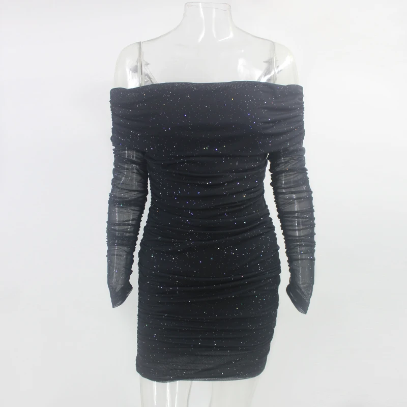 Fuedage весеннее клубвечерние вечернее платье со стразами женские сетчатые