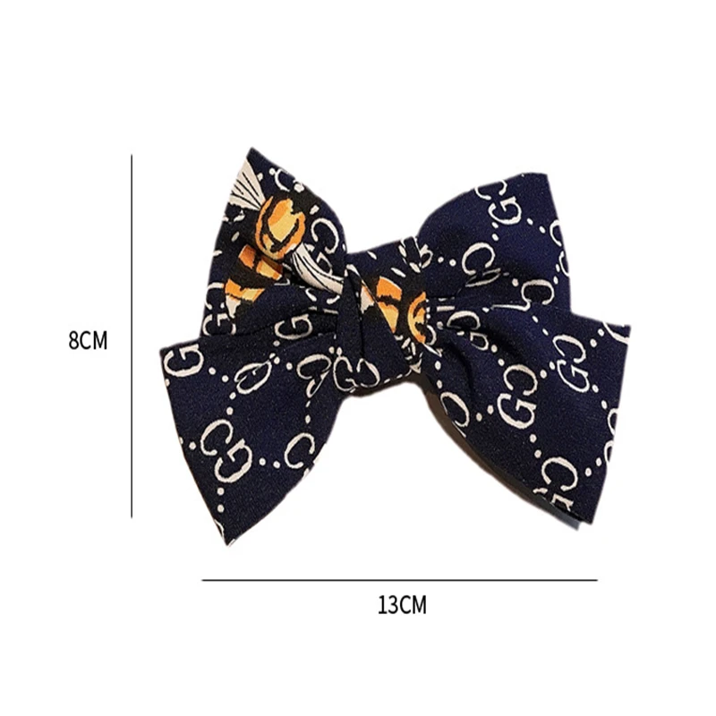 

European and American style hairpin female fabric bee bow side clip hair accessories simple temperament side clip top clip