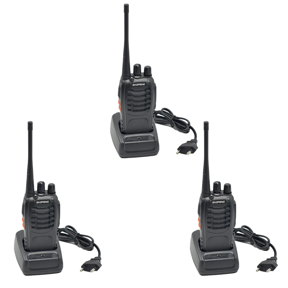 3 шт. 5 Вт оригинальная Baofeng 888S удобная портативная рация 16 каналов UHF 400 470 МГц