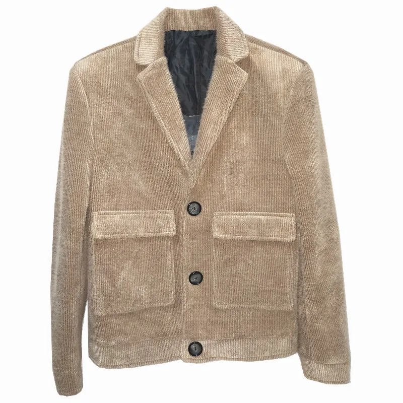 

autumn Winter 2021 Wool Trench Coat Jacket Men Casual Slim Fit Coats Steetwear Woolen Windbreaker Thicker Outwear Men Clothing