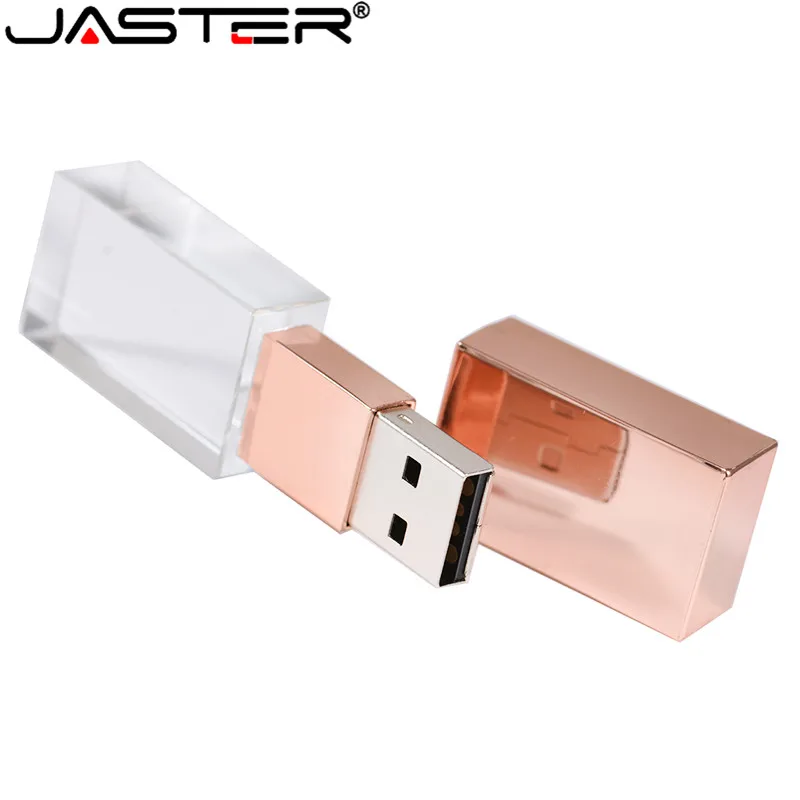 JASTER кристалл usb палочки 3d печать логотип на заказ 10 шт. 4 ГБ 8 ГБ 16GGB 32 Гб 64 ГБ usb флэш-накопитель прозрачное стекло