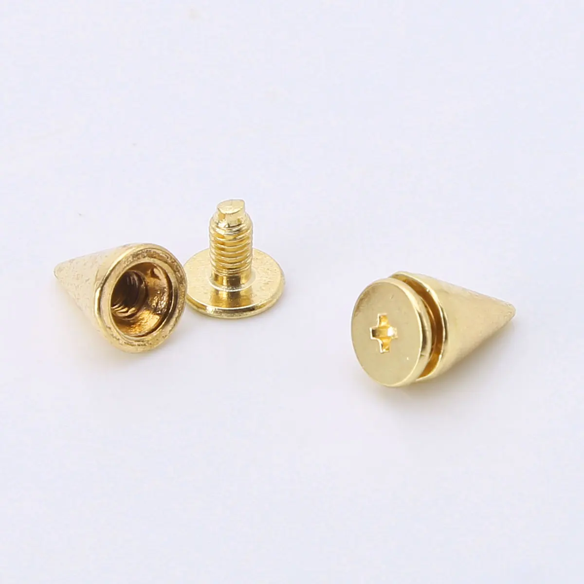 100 шт конус металлическими шипами обувь на заклепках в стиле панк Screwback Шпильки DIY