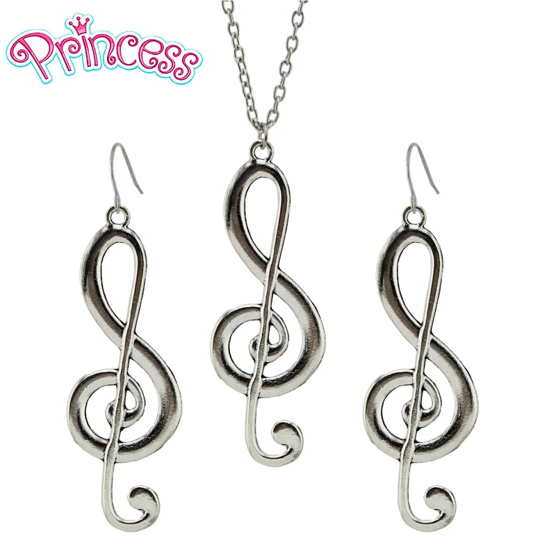 2019 модные ювелирные изделия винтажный кулон в виде музыкальных нот короткое