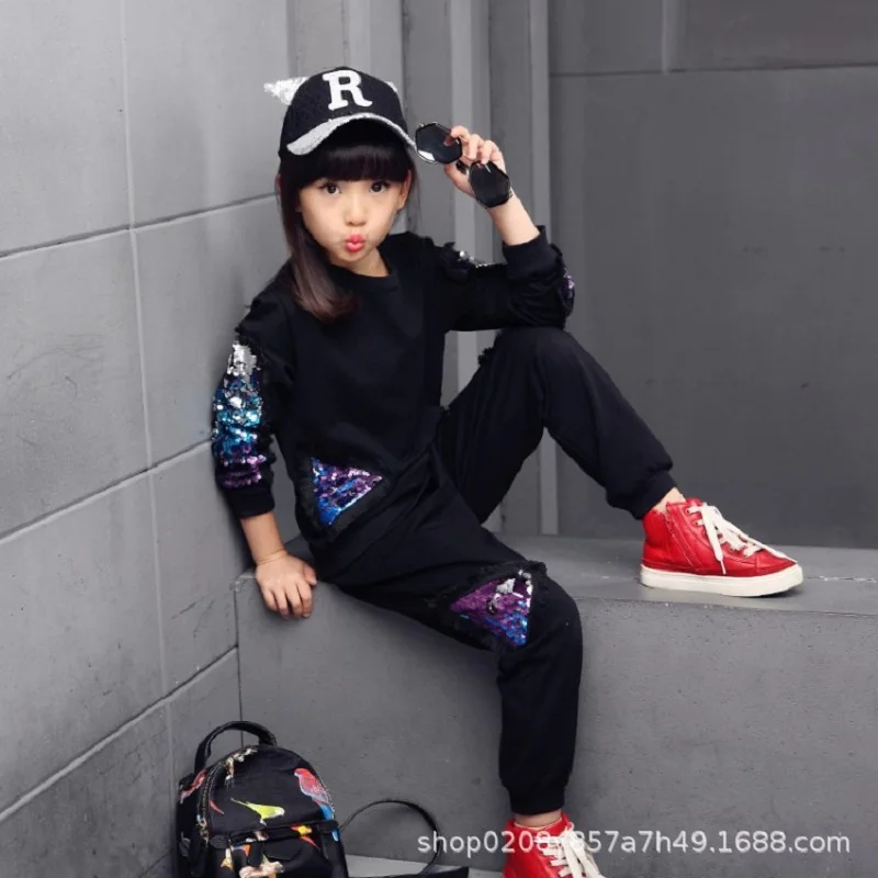 

New Toddler girl clothes fashionable cotton Geometric 2pcs Baby Girls suits cool Kids Outfits infant clothing Autumn Winter 2020