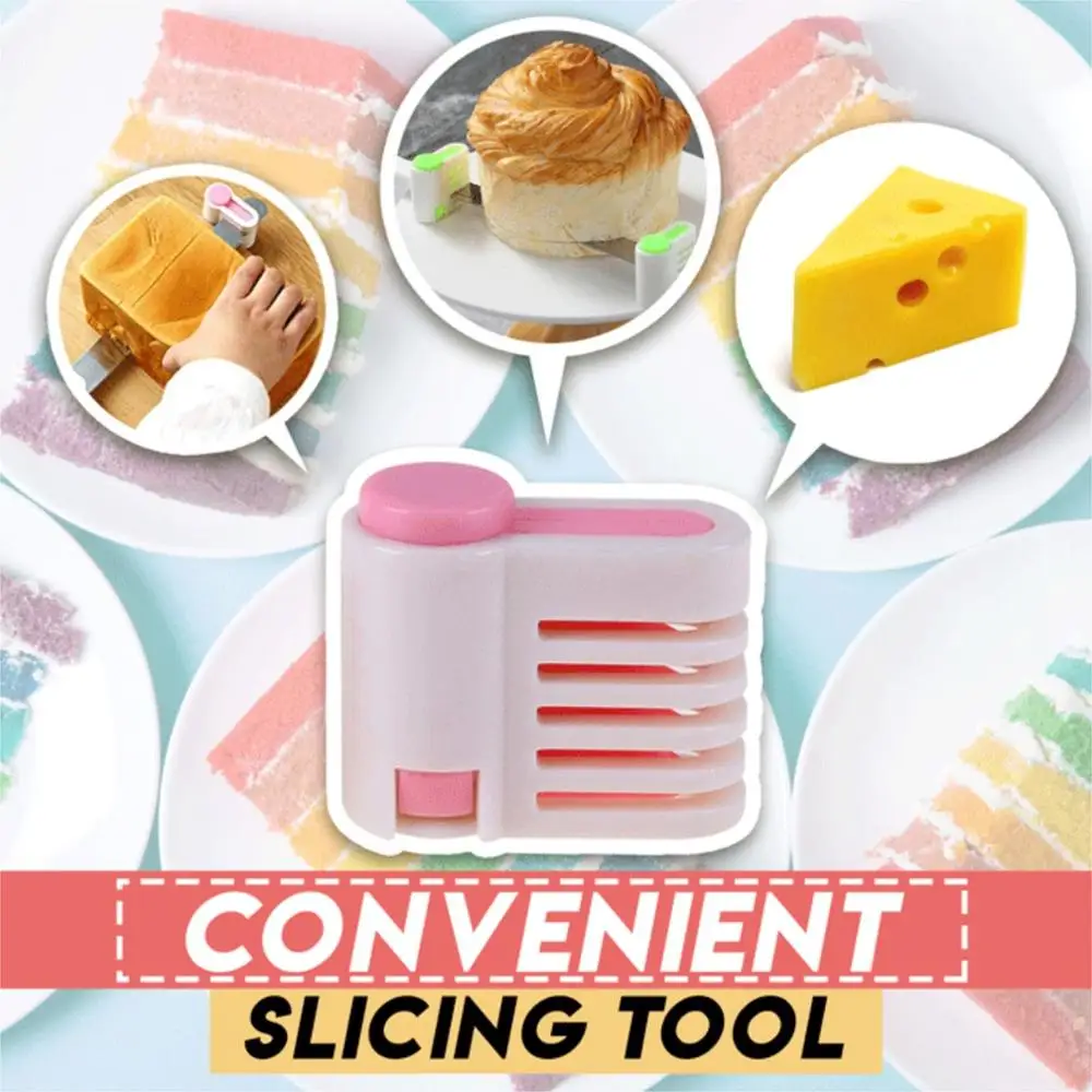 

2Pcs Even Cake Slicing Leveler Bread Cutter Durable Baking Kitchen Tools