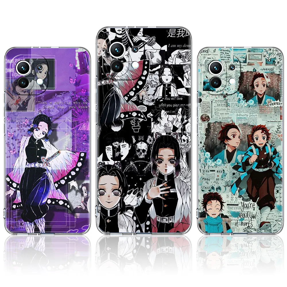 anime demon slayer case for xiaomi mi note 10 5g 9t pro a3 8 lite poco m3 x3 nfc f3 airbag anti sac phone shell cover capa cas free global shipping