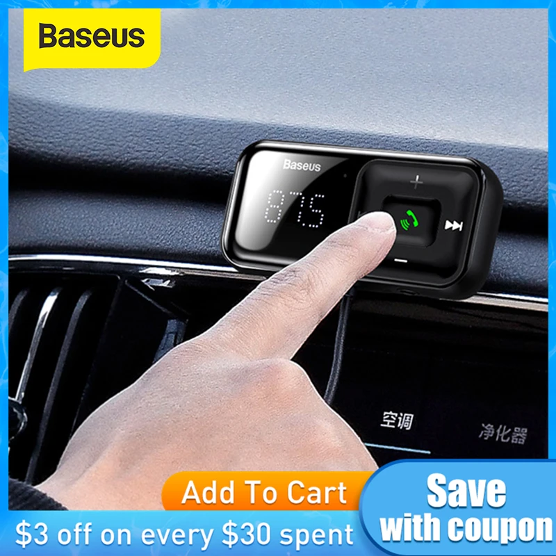 FM трансмиттер Baseus автомобильный с Bluetooth 5 0 и USB портом|Зарядные устройства для